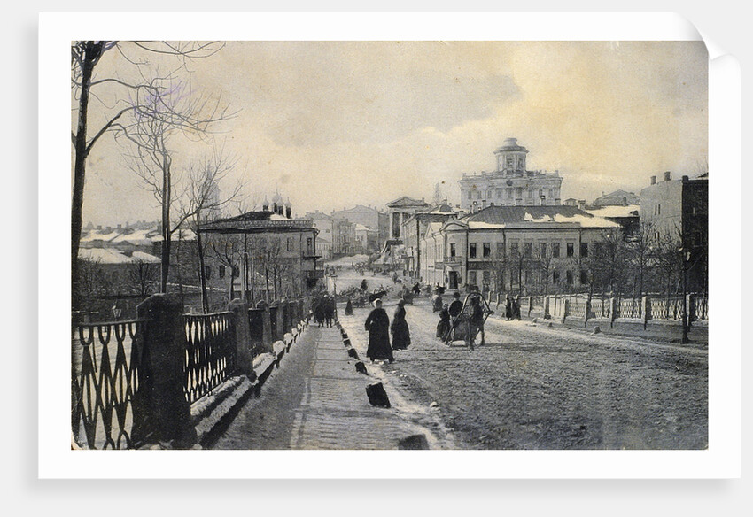 View of Znamenka Street in winter, Moscow, Russia, early 20th century by Unknown