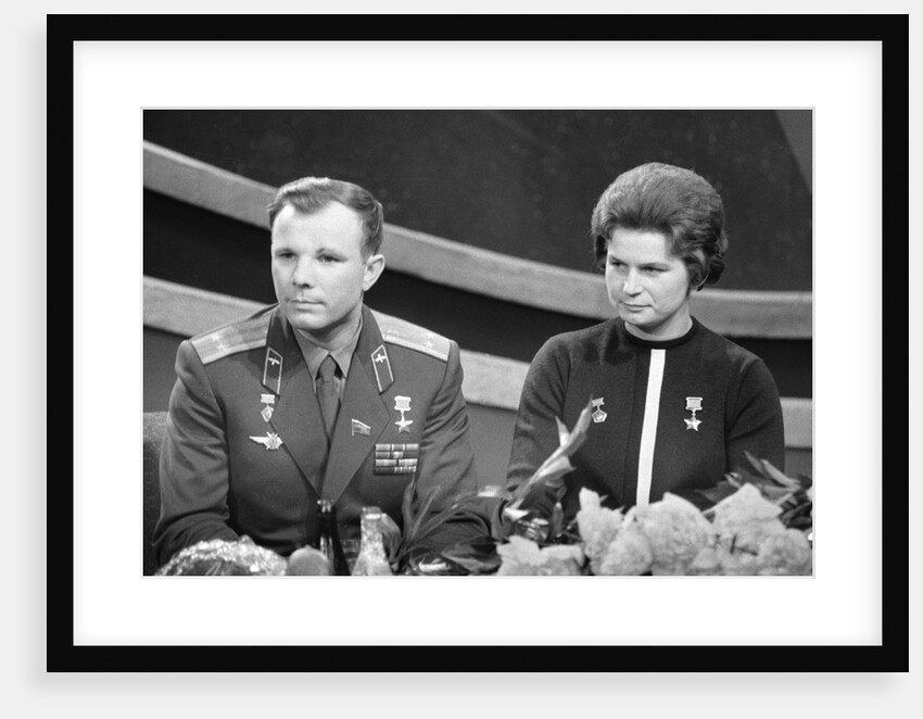 Yuri Gagarin and Valentina Tereshkova, Russian cosmonauts, 1963 by Anonymous