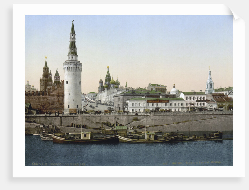 View of the St Basils Slope, seen from the Moskva River, Moscow, Russia, c1890-c1905 by Anonymous