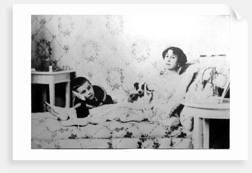 Mathilde Kschessinska, Russian prima ballerina, with her son, Volodya, 1910 by Anonymous