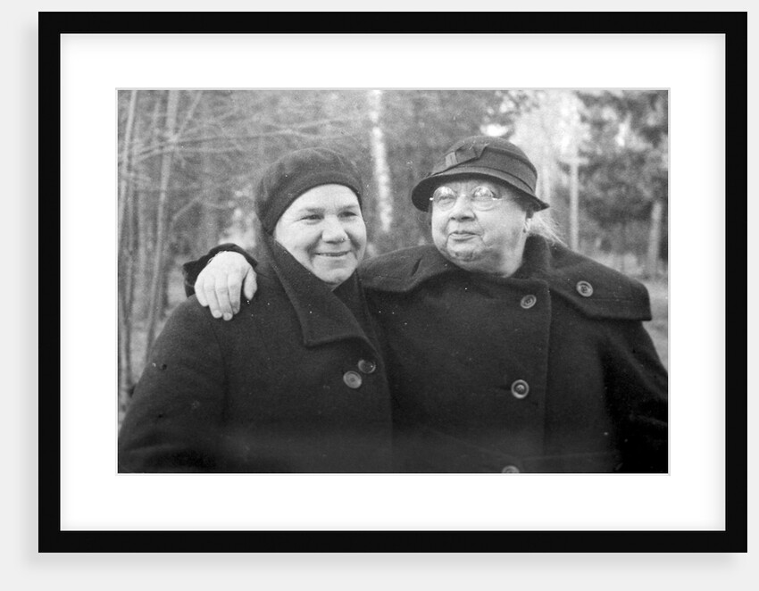 Nadezhda Krupskaya, Lenins wife, with a friend, 1936 by Anonymous