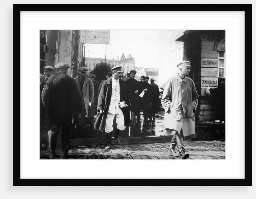 Soviet leader Joseph Stalin escorted by GRU secret agents, late 1920s by Anonymous