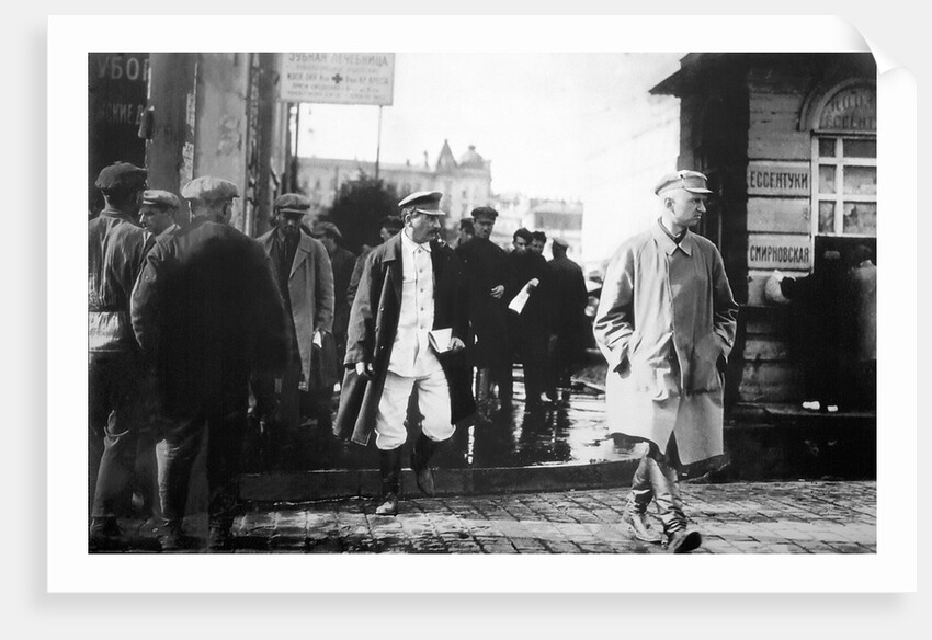 Soviet leader Joseph Stalin escorted by GRU secret agents, late 1920s by Anonymous