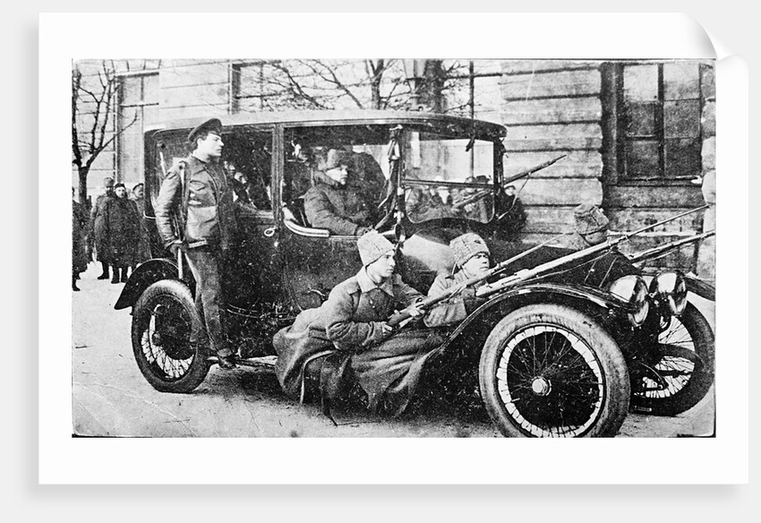 Revolutionary Guards in Petrograd, Russia, Russian Revolution, 1917 by Anonymous