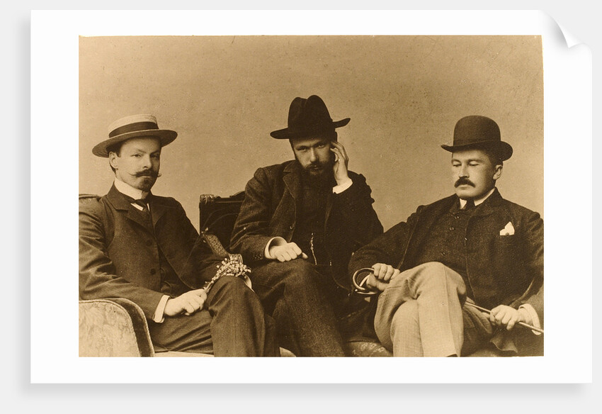 Konstantin Balmont, Sergei Poliakov and Modest Durnov, Russian poets, 1904 by Unknown