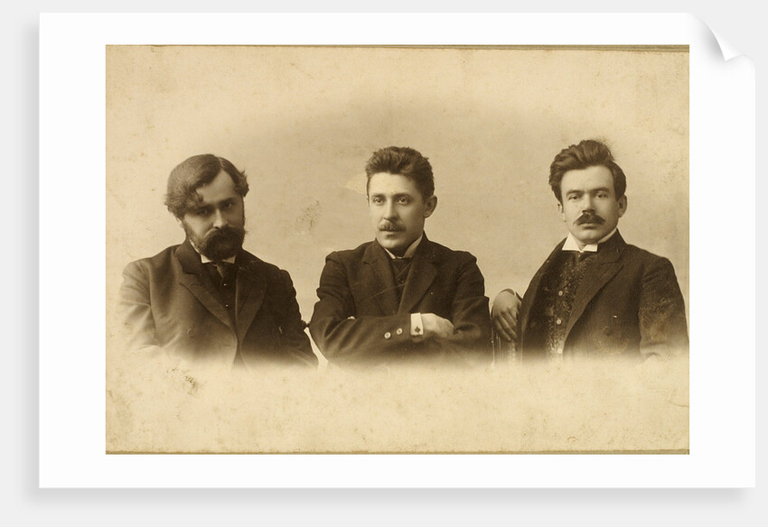 Georgy Chulkov, Vasili Milioti and Genrich Tasteven, Russian writers, 1900s by Unknown