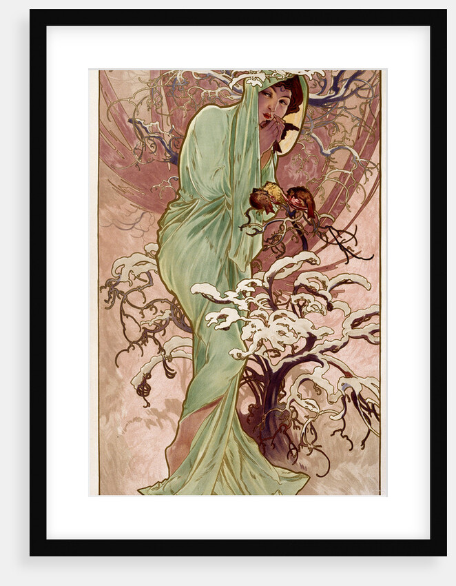 Winter by Alphonse Mucha
