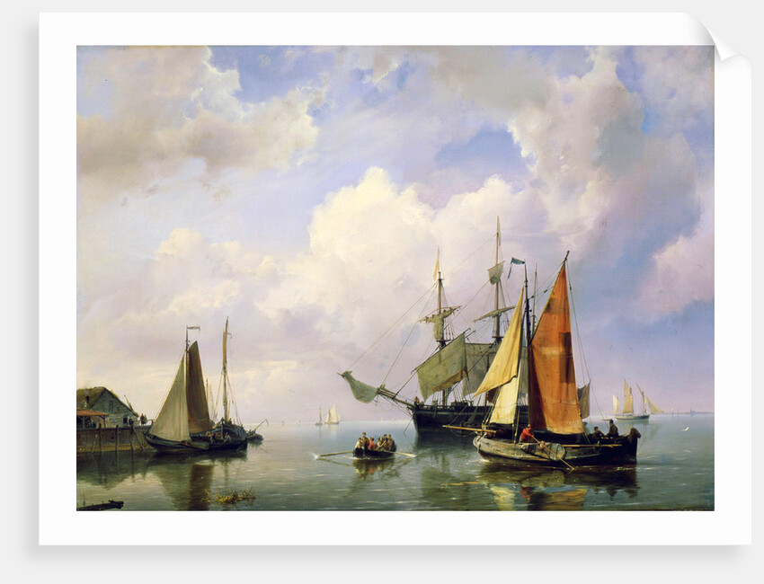 A Sea Landscape, mid 19th century. by Marinus Adrianus Koekkoek