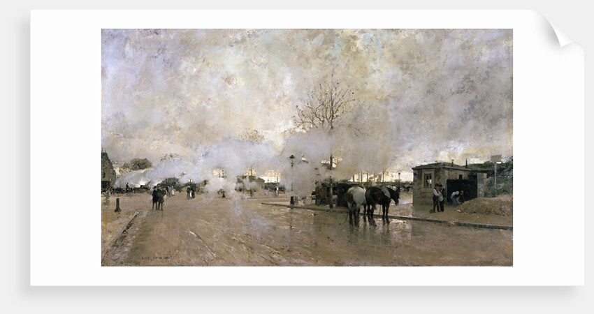 Smoke on the Paris Circuit Line, 1885. by Luigi Loir
