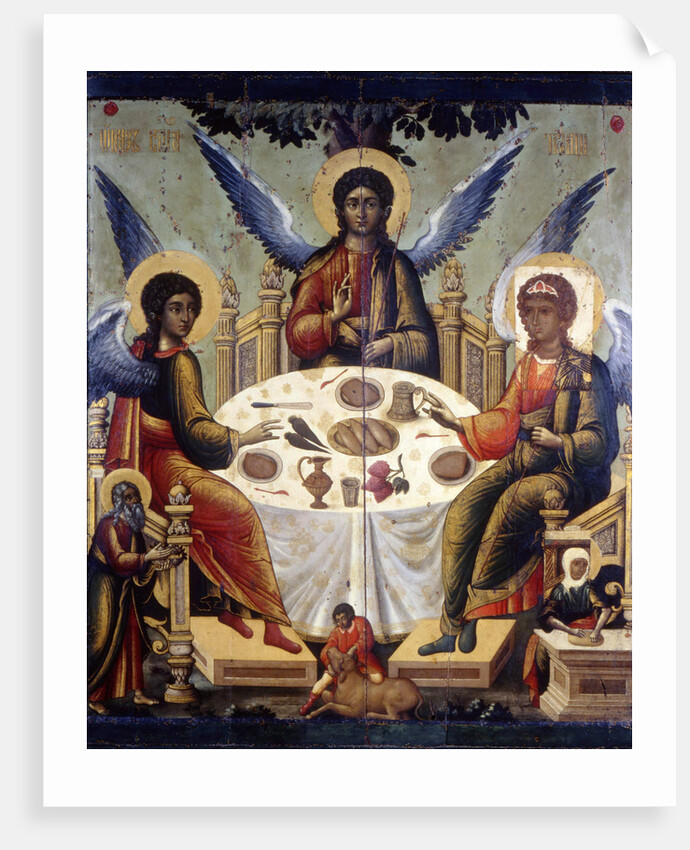 The Hospitality of Abraham, (The Old Testament Trinity), 1700. by Tichon Filatyev