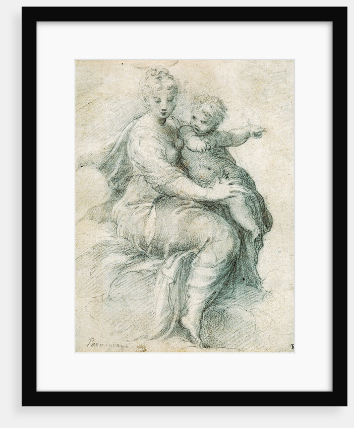 Madonna and Child on the Clouds, c1525. by Parmigianino