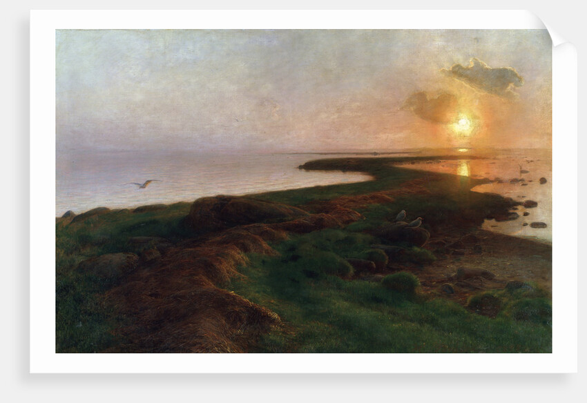 Sunset in a Lagoon, 1897. by Hans Ole Brasen