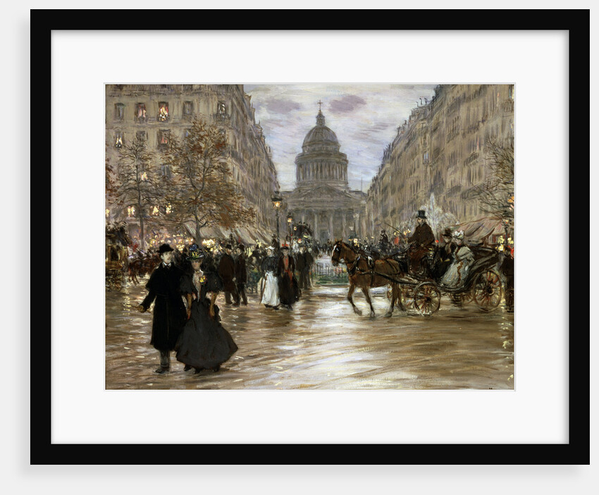 Boulevard Saint-Michel, late 19th or early 20th century. by Jean Francois Raffaelli