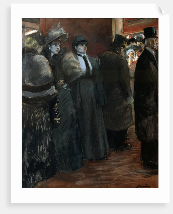 A Theatre Foyer, late 19th or early 20th century. by Jean Louis Forain