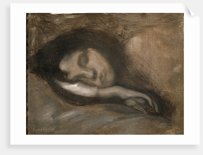 Head of a Sleeping Woman, 19th or early 20th century by Eugene Carriere