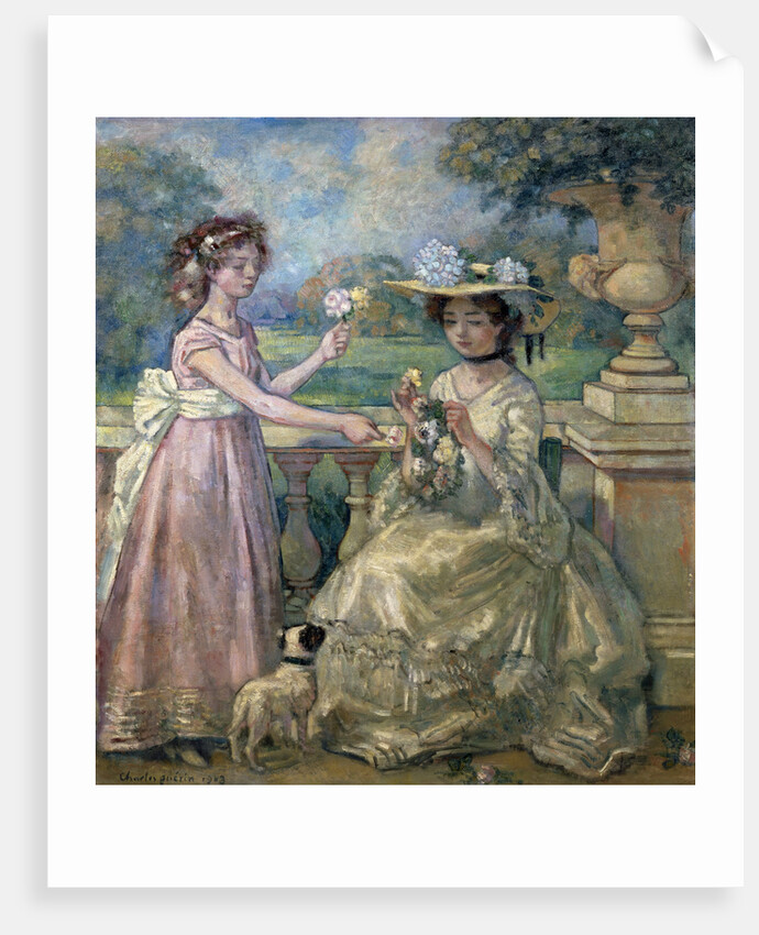 Two Girls on a Terrace, 1903. by Charles Guerin