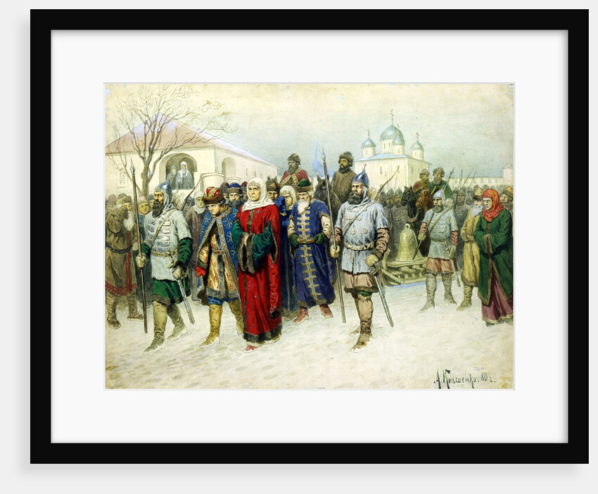 Martha the Mayoress Escorted to Moscow, 1880. by Aleksey Kivshenko
