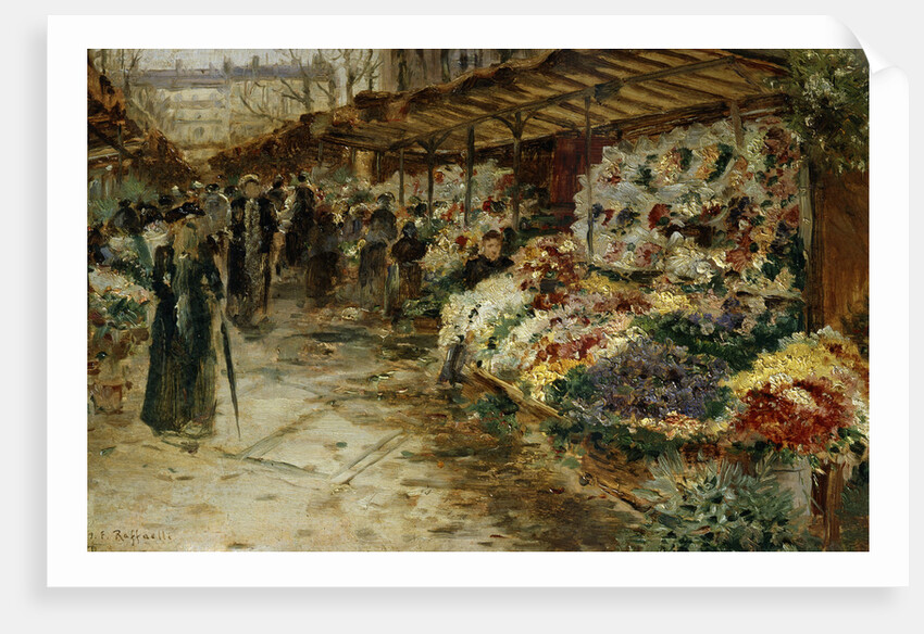 Flower Market, 1882. by Jean Francois Raffaelli
