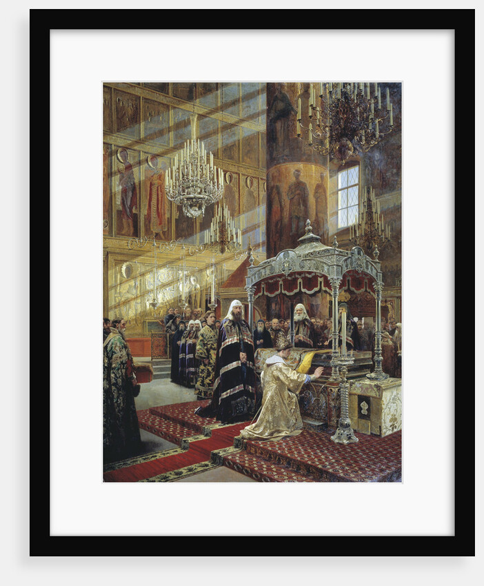Tsar Alexis and Patriarch Nikon at the coffin of Metropolitan Philip of Moscow, 17th century (1886) by Alexander Litovchenko