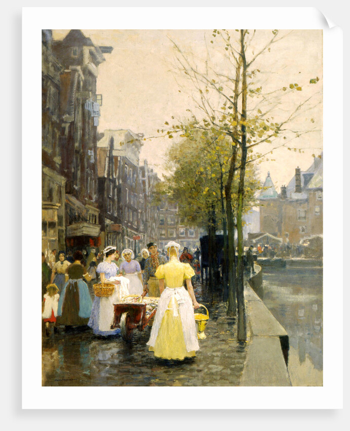 An October Morning in Amsterdam, c1895 by Hans Hermann