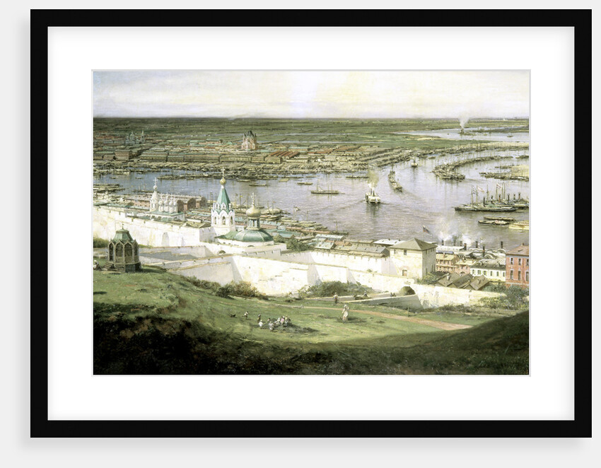 View of Nizhny Novgorod, 1878. by Aleksey Bogolyubov