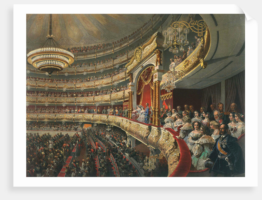 Auditorium of the Bolshoi Theatre, Moscow, Russia by Mihaly Zichy