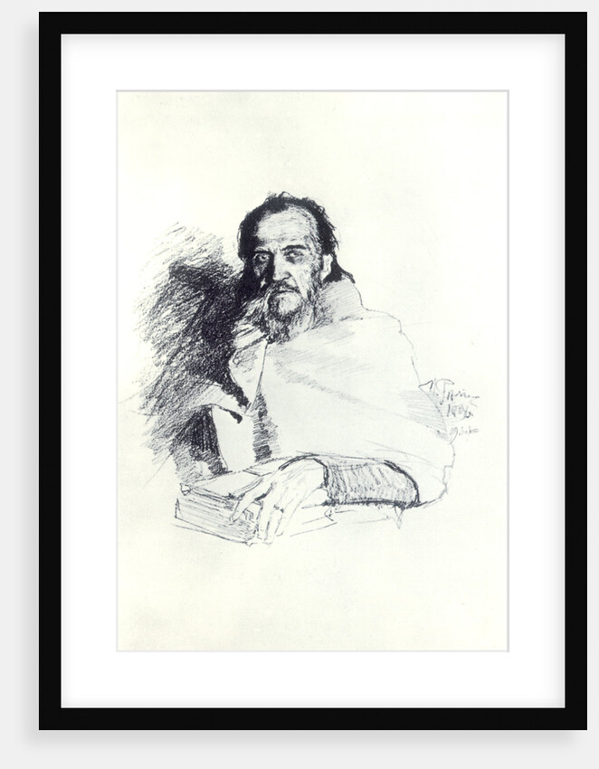 Yakov Polonsky, Russian poet, 1896. by Il'ya Repin