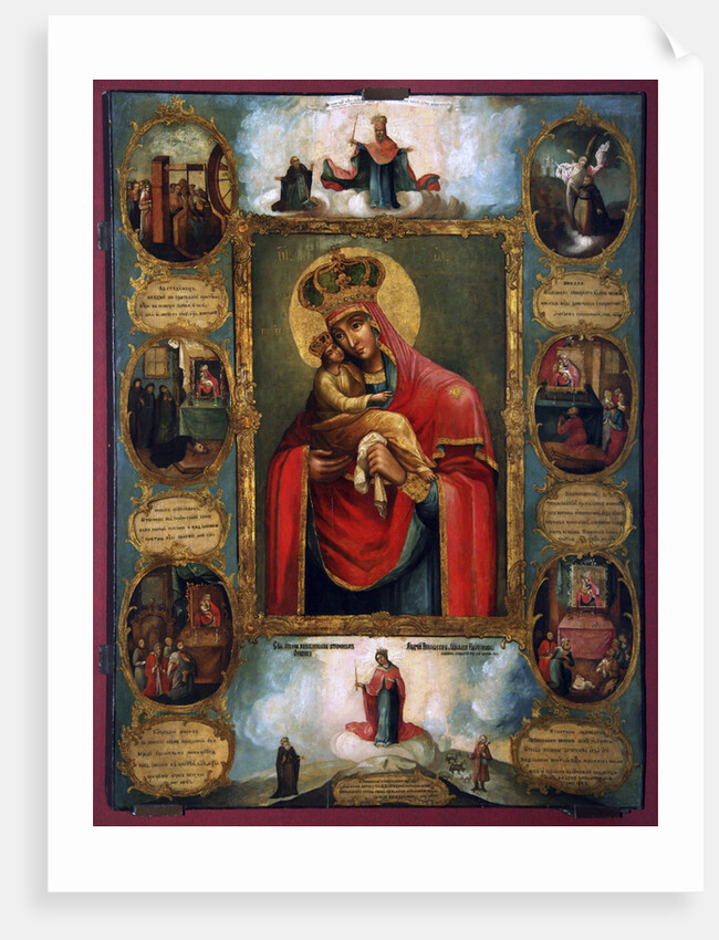 The Mother of God Our Lady of Pochaev, Russian icon, second half of the 18th century by Unknown