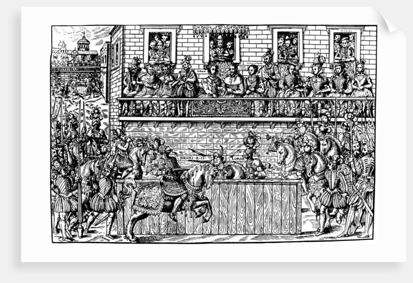 Death of King Henry II at the Tournament, 1559 (1570) by Jean Jacques Perrissin