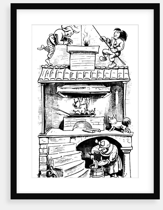 The Widows House (Second Trick), 1865. by Wilhelm Busch