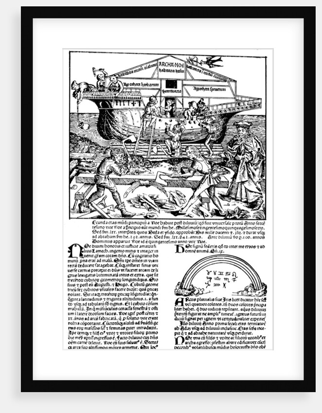 Page from the book The Nuremberg Chronicle, by Hartmann Schedel, 1493. by Michael Wolgemut