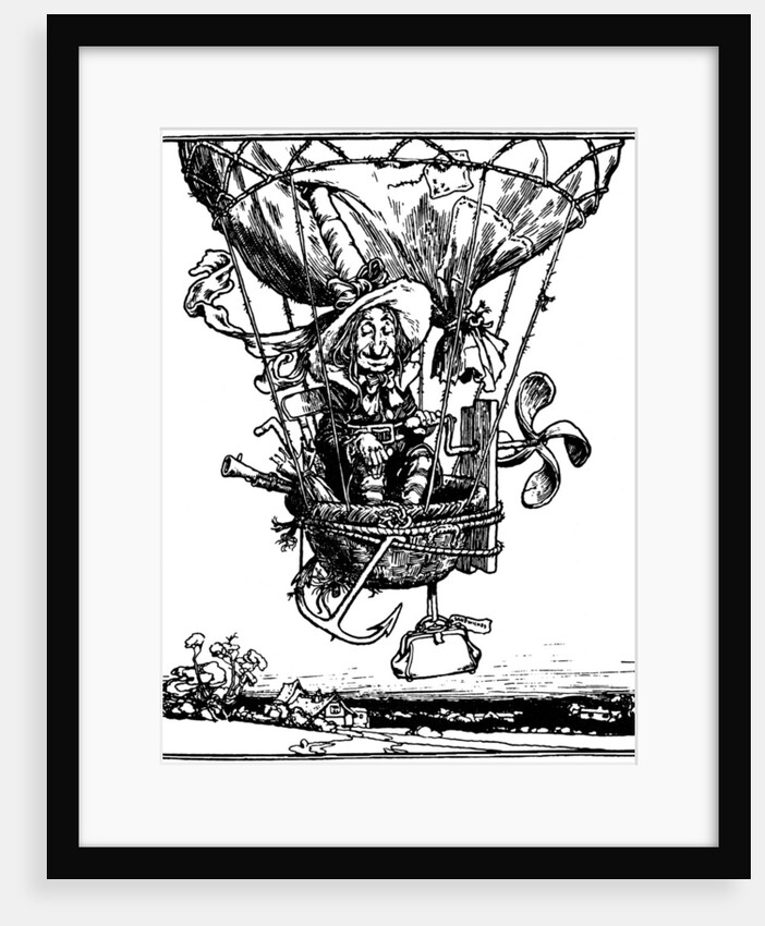 Illustration from the childrens book The Adventures of Uncle Lubin, 1902. by W Heath Robinson