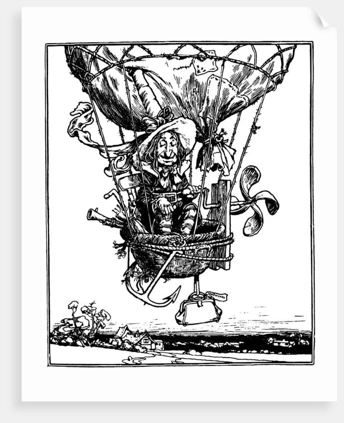 Illustration from the childrens book The Adventures of Uncle Lubin, 1902. by W Heath Robinson