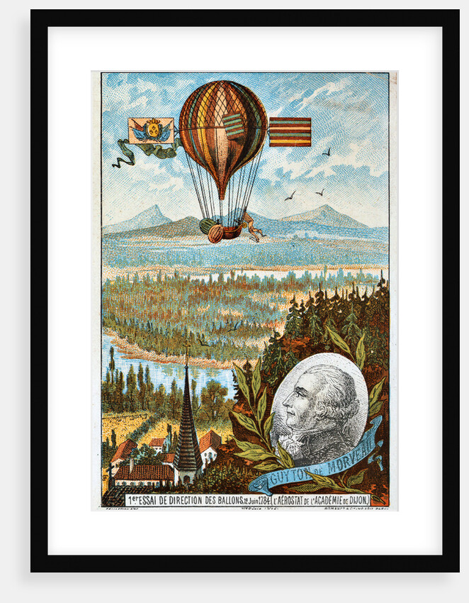 First attempt by Guyton de Morveau to direct a balloon, Dijon, France, 1784 (1890s). by Anonymous