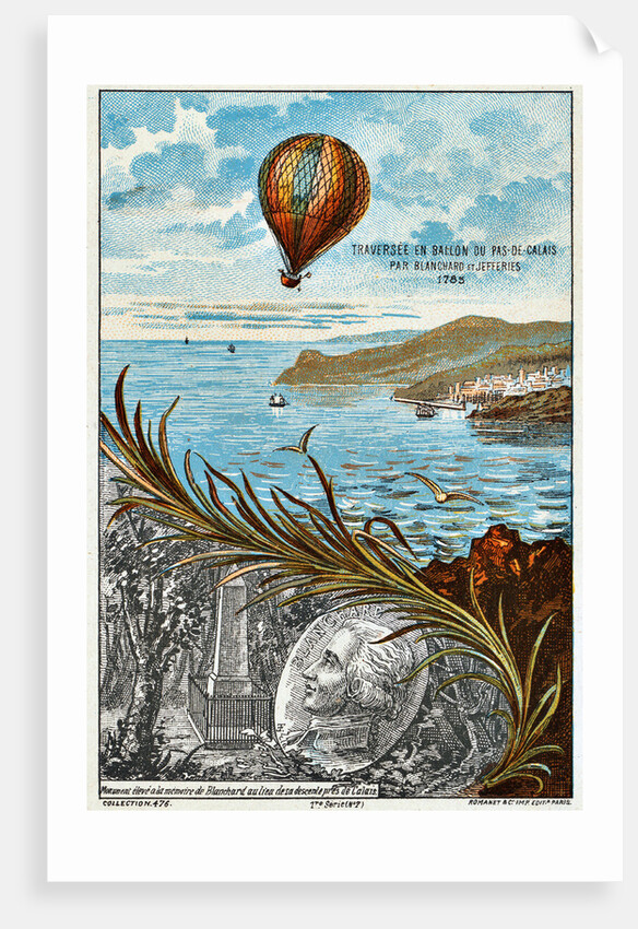 Crossing of the English Channel by Blanchard and Jeffries, 1785 (1890s) by Anonymous