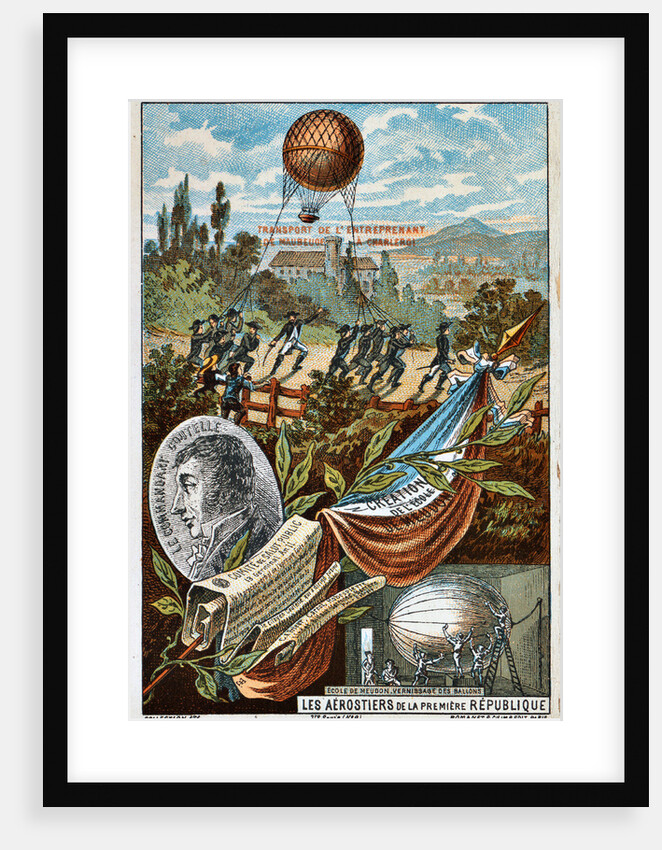 Transport of the balloon Entreprenant from Mauberge to Charleroi, 1794 (1890s). by Anonymous