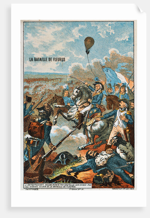 The balloon Entreprenant, flown by Coutelle, at the Battle of Fleurus, 1794 (1890s) by Anonymous