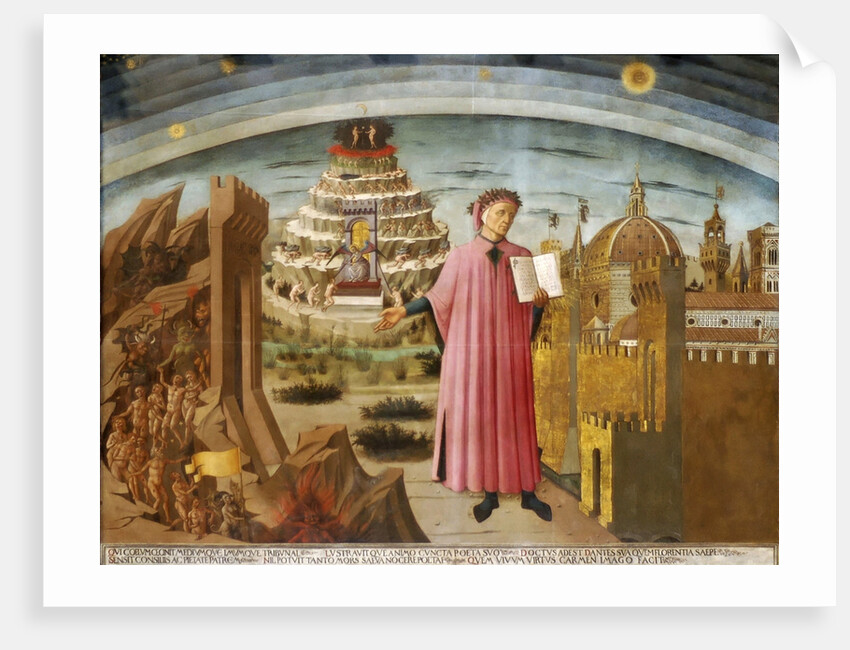 Dante and the Divine Comedy (The Comedy Illuminating Florence) by Domenico di Michelino