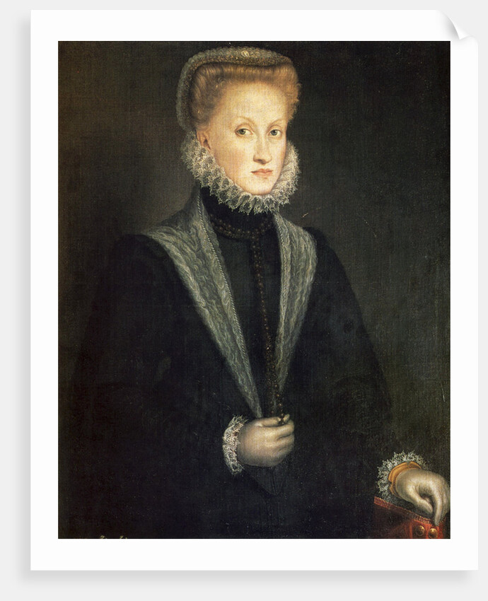 Anna of Austria, Queen consort of Philip II of Spain and Portugal, 1573. by Sofonisba Anguissola