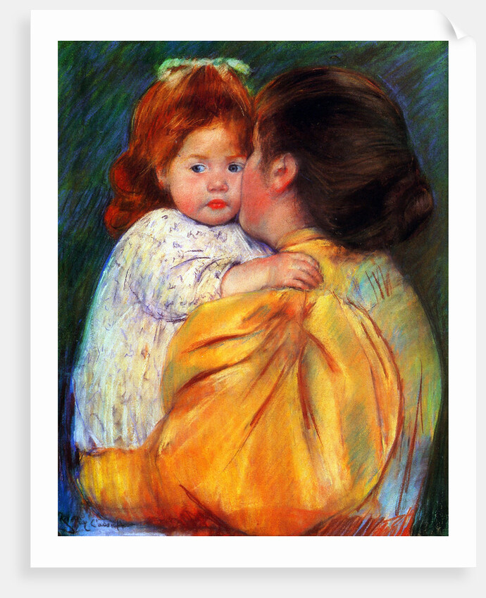 Maternal Kiss, 1896. by Mary Cassatt