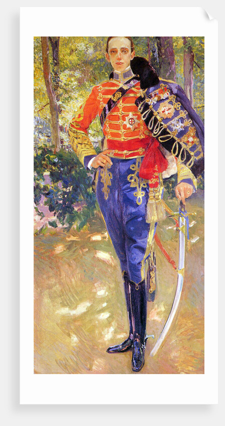 Portrait of King Alfonso XIII in a Hussars Uniform, 1907. by Joaquin Sorolla y Bastida