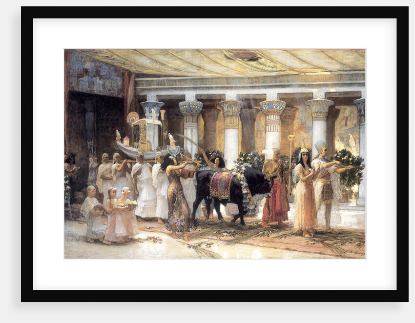The Procession of the Sacred Bull Apis, late 19th or early 20th century. by Frederick Arthur Bridgman