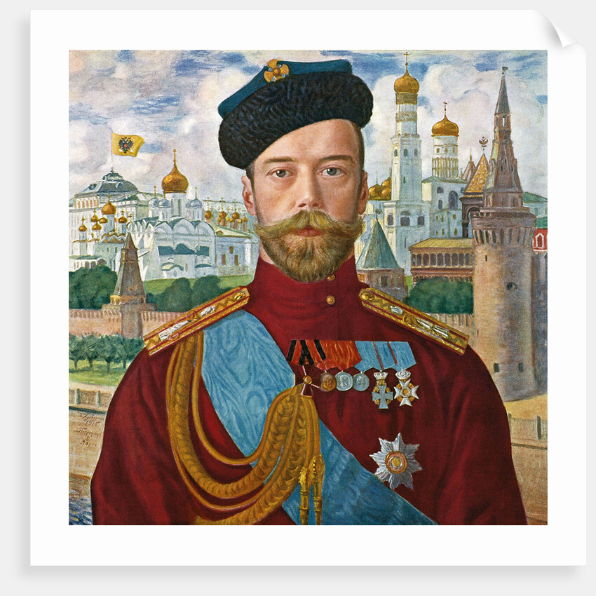 Tsar Nicholas II of Russia, 1915. by Boris Mikhajlovich Kustodiev