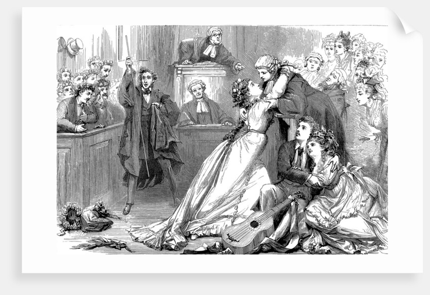 A scene from Trial by Jury, 1875 by David Henry Friston