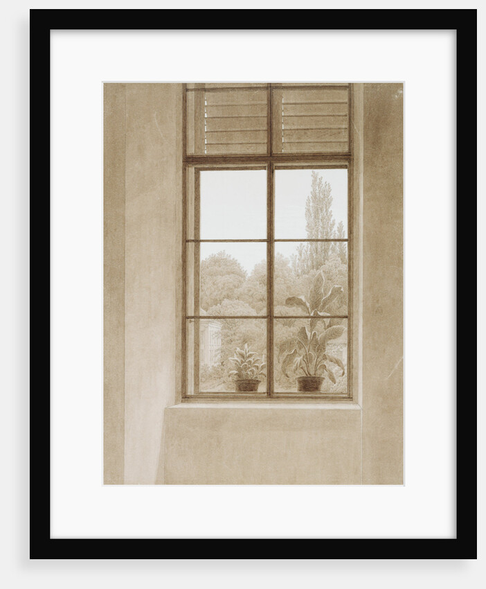 Window Looking over the Park, 1810-1811. by Caspar David Friedrich