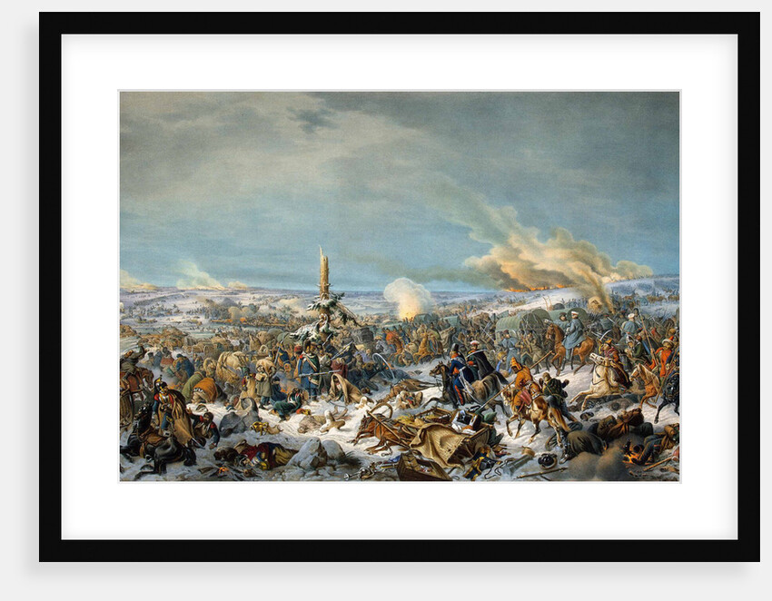 Crossing the Berezina River, Russia, 27 November 1812 (1844). by Peter Heinrich Lambert von Hess