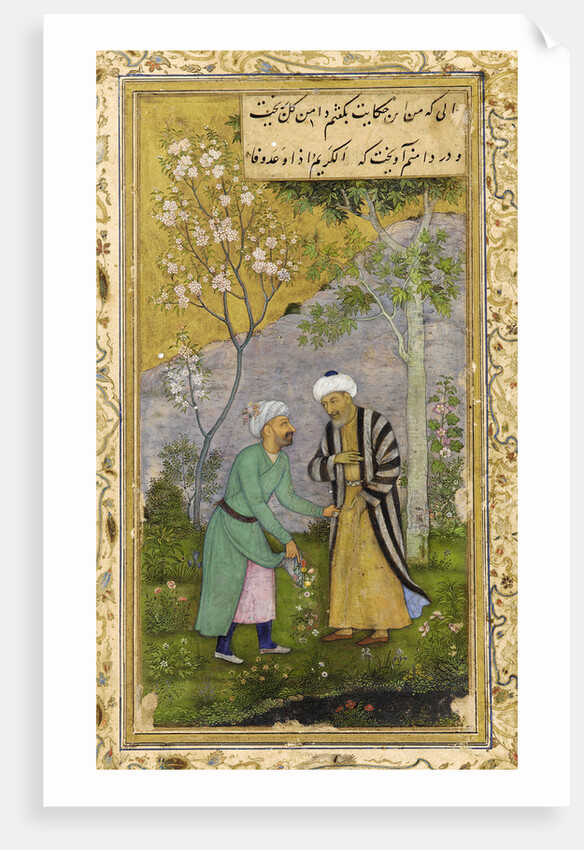 Saadi in a Rose Garden, 1645. by Govardhan