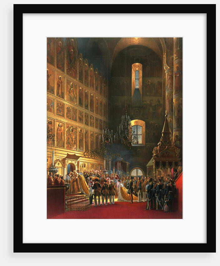 The anointing of Tsar Alexander II of Russia, Moscow, 1856. by Georg Wilhelm Timm