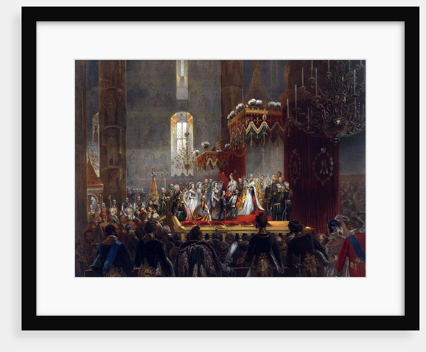 Homage from the Imperial Family to Tsar Alexander II, Moscow, 1856. by Mihály Zichy