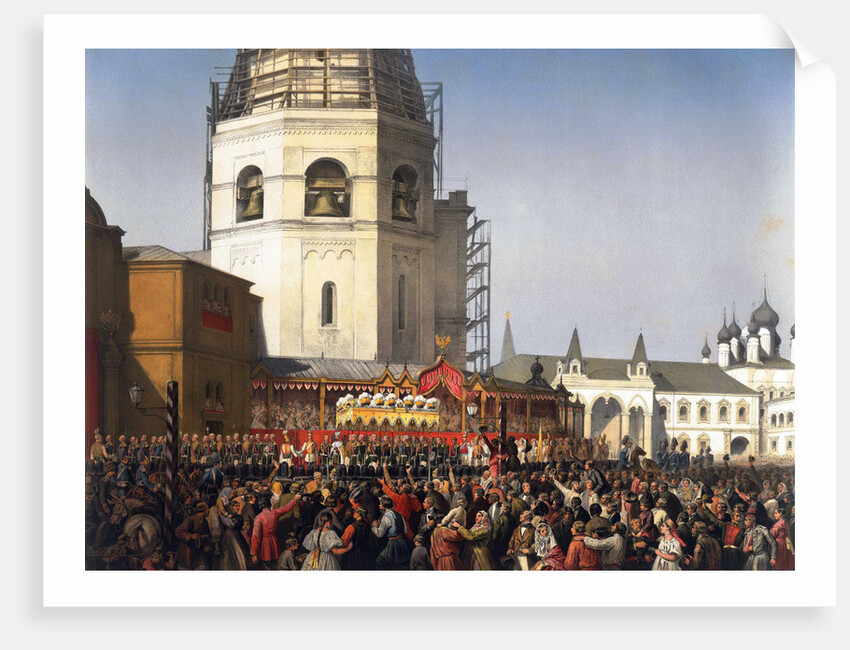Procession after the coronation of Tsar Alexander II of Russia, Moscow, 1856. by Jean Sorieul